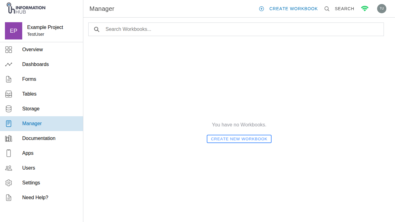 The manager page