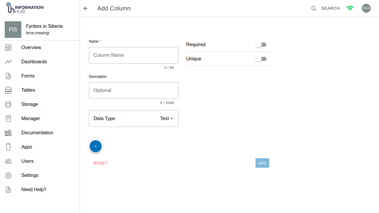 Adding a column to a table